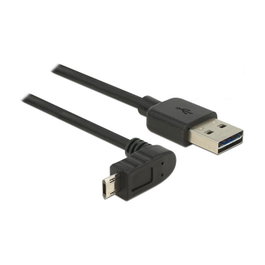DeLOCK 83857 Cable USB 2.0 de 3 m, USB A a Micro-USB B, Negro
