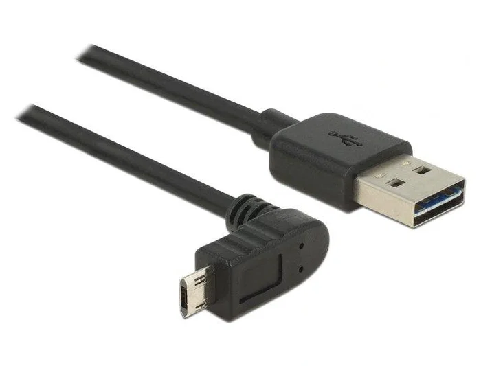 DeLOCK 83857 Cable USB 2.0 de 3 m, USB A a Micro-USB B, Negro