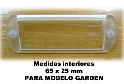 Venus Garden Pack de 10 Tarjeteros de Plástico 65x25 mm