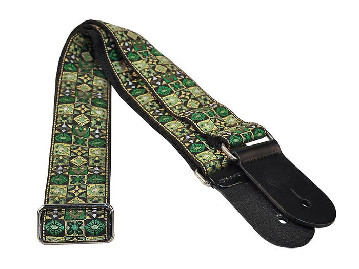 Correa Gaucho Serie Tradicional para Guitarra 50 mm Mosaico Verde Correa Gaucho Serie Tradicional para Guitarra 50 mm Mosaico Verde