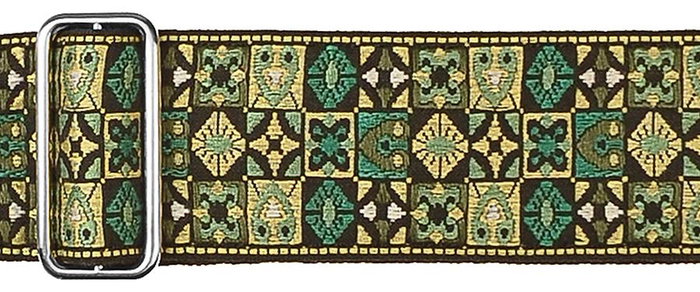 Correa Gaucho Serie Tradicional para Guitarra 50 mm Mosaico Verde Correa Gaucho Serie Tradicional para Guitarra 50 mm Mosaico Verde