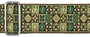 Correa Gaucho Serie Tradicional para Guitarra 50 mm Mosaico Verde