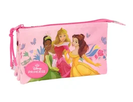 Safta Estuche Portatodo Triple Princesas Disney
