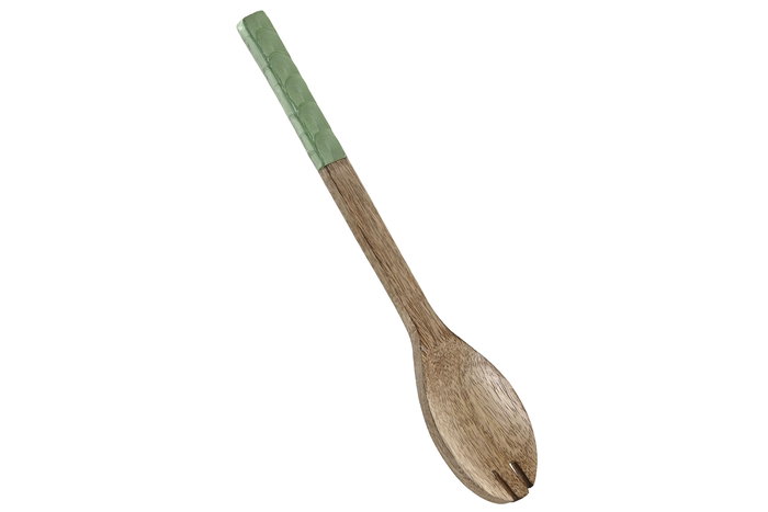 DKD Home Decor Utensilios Moderno Set de 2 Verde Natural 6 x 1.5 x 32 cm Apto Lavavajillas