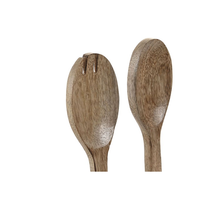 DKD Home Decor Set de 2 Utensilios de Mango Lacado Verde