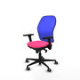 PIQUERAS Y CRESPO Silla de oficina Jorquera Rosa y Azul