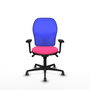 PIQUERAS Y CRESPO Silla de oficina Jorquera Rosa y Azul
