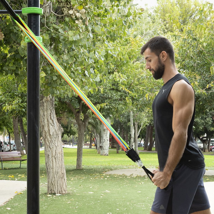 Pack Plataforma Vibratoria con Altavoz, Mando a Distancia y Bandas de Resistencia con Guía de Ejercicios InnovaGoods