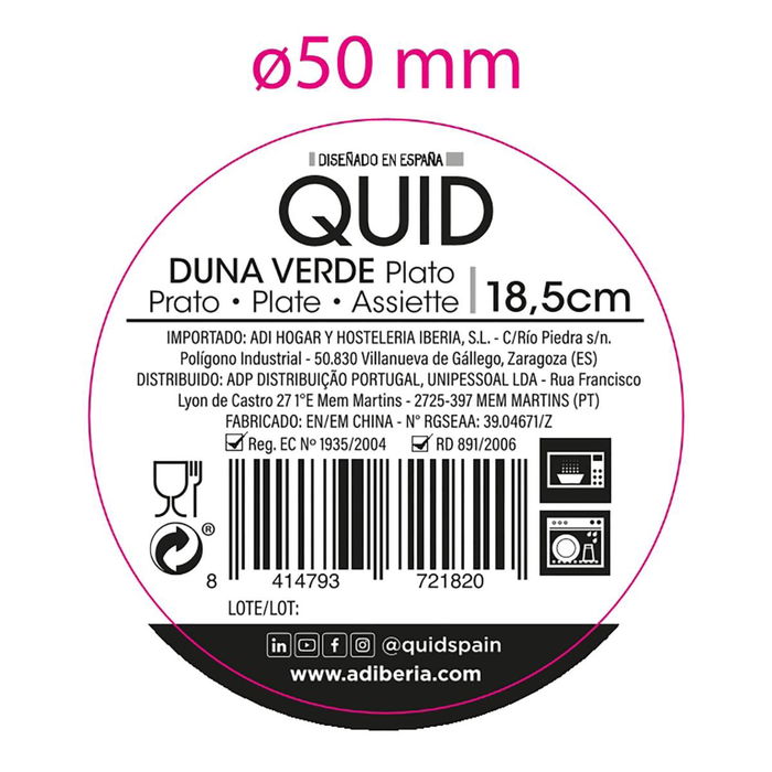 Plato Hondo Cerámico Duna Quid 18,5x5,3 cm Plato Hondo Cerámico Duna Quid 18,5x5,3 cm