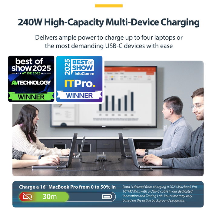 Cargador para Portátil Startech 424DEU-USB-C-CHARGER Cargador para Portátil Startech 424DEU-USB-C-CHARGER