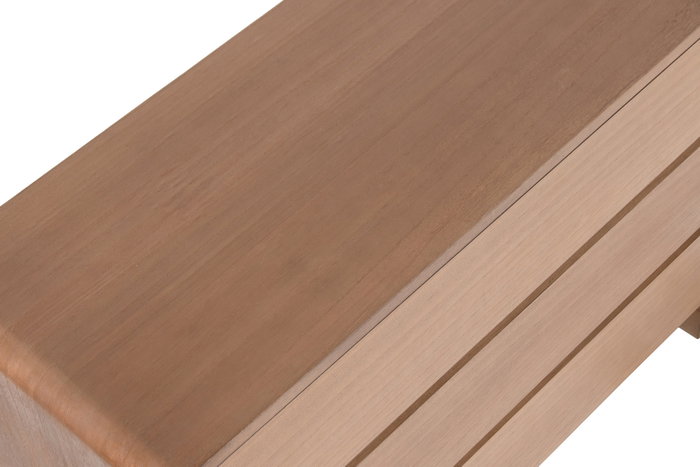 DKD Home Decor Cómoda Paulownia y Olmo de 3 Cajones Natural