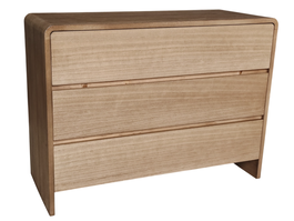 DKD Home Decor Cómoda Paulownia y Olmo de 3 Cajones Natural