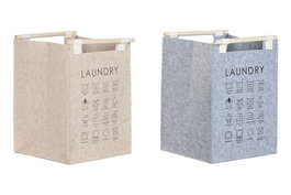 DKD Home Decor Cesta Ropa Fieltro 37x37x52 Surtido de 2