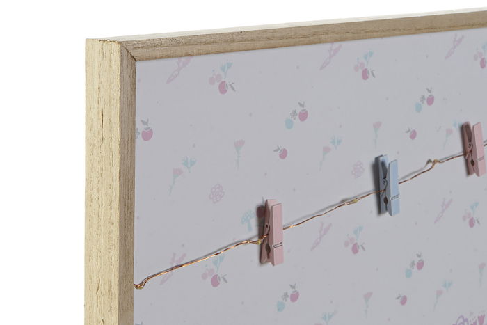 DKD Home Decor Memo Fotos Kids Rabbits 40x3x40 cm (2 Unidades)