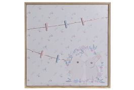 DKD Home Decor Memo Fotos Kids Rabbits 40x3x40 cm (2 Unidades)