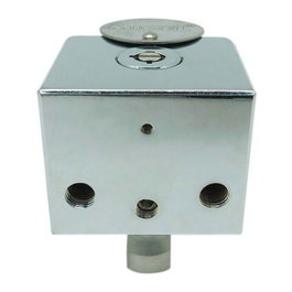 Micel Candado Cuadrado CN13 Sin Base con Llave Tubular CB Cromo Brillo Acero Inoxidable Latón 50 x 85 x 60 mm