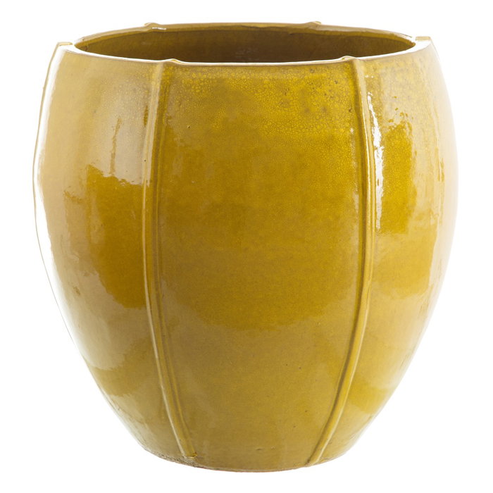S/2 Maceteros Amarillo Cerámica 55 X 55 X 55 cm