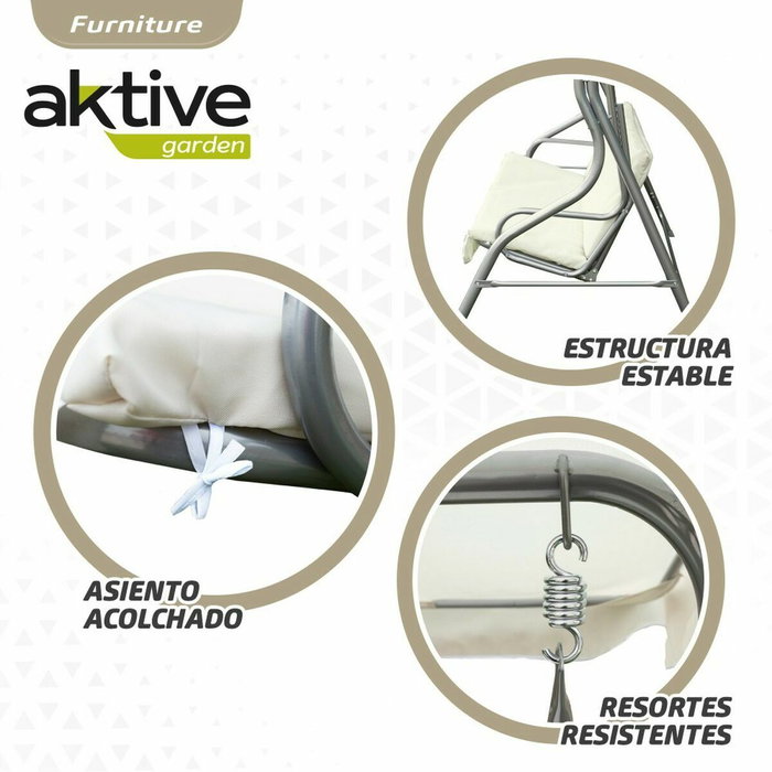 Color Baby Balancín 3 plazas marfil 180X107X160CM Color Baby Balancín 3 plazas marfil 180X107X160CM