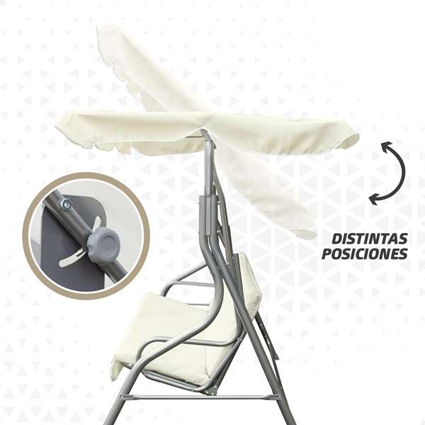 Color Baby Balancín 3 plazas marfil 180x107x160cm