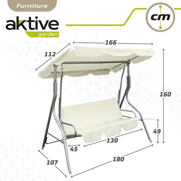 Color Baby Balancín 3 plazas marfil 180x107x160cm