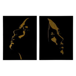 Pintura Cara 2/M Lienzo 90 X 2,80 X 120 cm (Set de 2)