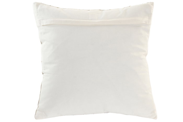 DKD Home Decor India lino 2c25 Cojin Tradicional Azul Claro Beige 45 x 45 cm (2 Unidades) Algodon, Viscosa, Polyester