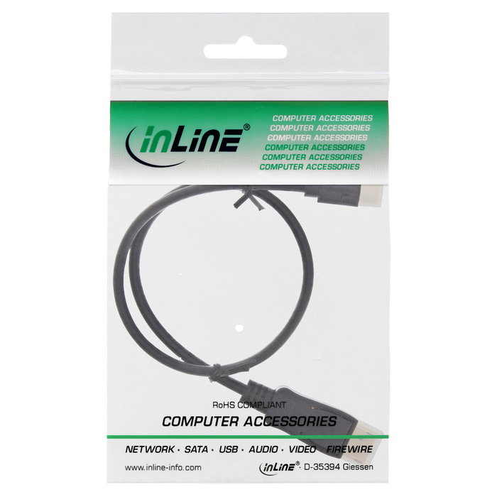 InLine 17136S Cable Mini DisplayPort a DisplayPort 0,5m Negro InLine 17136S Cable Mini DisplayPort a DisplayPort 0,5m Negro