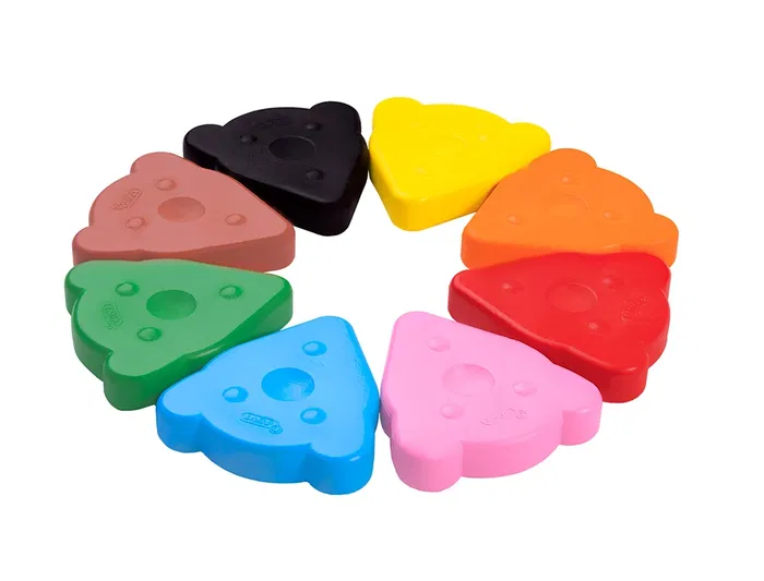 Jovi Lápices de cera My First Crayon forma de oso, caja de 8 unidades, colores surtidos