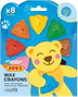 Jovi My First Crayon Lápices de Cera con Forma de Oso, Colores Surtidos