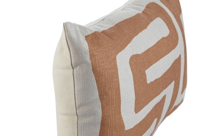 DKD Home Decor Cojin Boho Crudo y Mostaza 30 x 50 cm Colección Terracotta 1c24 (2 Unidades) Algodón