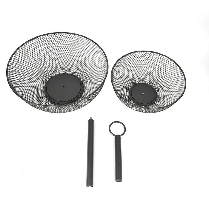 Confortime Cesta Metálica para Fruta, Doble, con Dimensiones 31.9 cm de Largo x 31.9 cm de Ancho x 41 cm de Alto (4 Unidades)