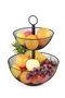 Confortime Cesta Metálica para Fruta, Doble, con Dimensiones 31.9 cm de Largo x 31.9 cm de Ancho x 41 cm de Alto (4 Unidades)