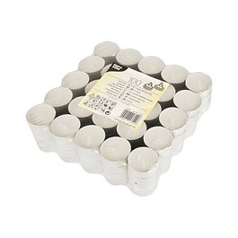 STARPAK Vela de Té Blanca - 100 Unidades