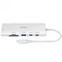 D-Link DUP-A01 Hub USB-C 10 en 1 con 2 HDMI 4K, 10Gbps, USB-C PD 100W, Ethernet RJ45, Lector SD/MicroSD Blanco