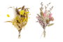 DKD Home Decor Ramo de Flores Secas Surtido Amarillo y Rosa