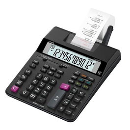 Casio HR-200RCE Calculadora de Oficina con Impresora, 12 Dígitos, Funciones Avanzadas y Pantalla Extragrande, Color Negro