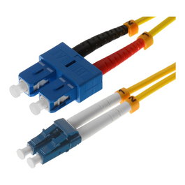 Helos Cable de fibra óptica OS2 Duplex LC/SC Amarillo 10m
