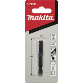 Makita Adaptador de impacto 50 mm 1/4 hex a 1/4 cuadrado