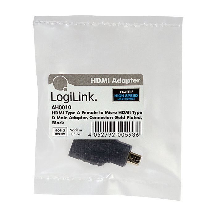 LogiLink Adaptador HDMI a micro HDMI Bu/St LogiLink Adaptador HDMI a micro HDMI Bu/St