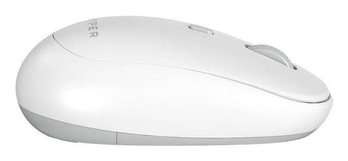 Hyper Mouse Bluetooth 5.0, 3 Dispositivos, DPI Ajustable, 1 x AA, Blanco/Gris