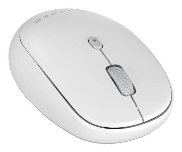 Hyper Mouse Bluetooth 5.0, 3 Dispositivos, DPI Ajustable, 1 x AA, Blanco/Gris