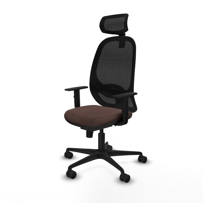 PIQUERAS Y CRESPO Silla de oficina Cilanco con mecanismo Sincro, Marrón oscuro y Negro PIQUERAS Y CRESPO Silla de oficina Cilanco con mecanismo Sincro, Marrón oscuro y Negro
