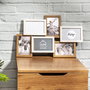 Home Deco Factory Marco para 6 Fotos Madera Blanco Colección Essentiel Decoración Paredes 49x3,4x31,5 cm