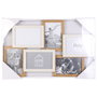 Home Deco Factory Marco para 6 Fotos Madera Blanco Colección Essentiel Decoración Paredes 49x3,4x31,5 cm
