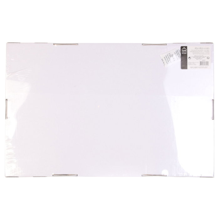 Home Deco Factory Marco para 6 Fotos Madera Blanco Colección Essentiel Decoración Paredes 49x3,4x31,5 cm