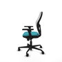 PIQUERAS Y CRESPO Silla de Oficina Jorquera con Mecanismo Sincro, Tela Turquesa y Malla Blanca