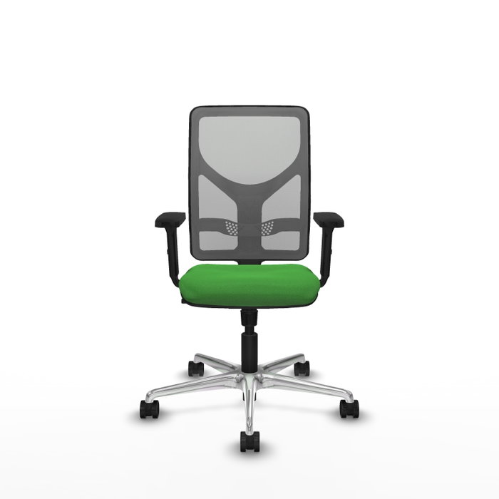 PIQUERAS Y CRESPO Silla de oficina Motilla con mecanismo Sincro, Verde y Gris