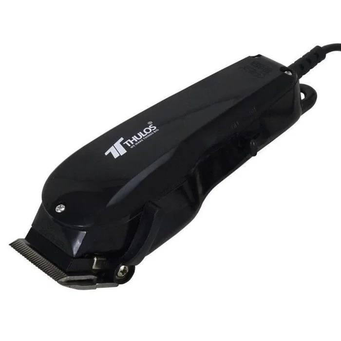 Thulos Cortapelos TH-HC102 Negro con Accesorios para Barbero, Cuchillas de Acero de Alta Calidad, 12W
