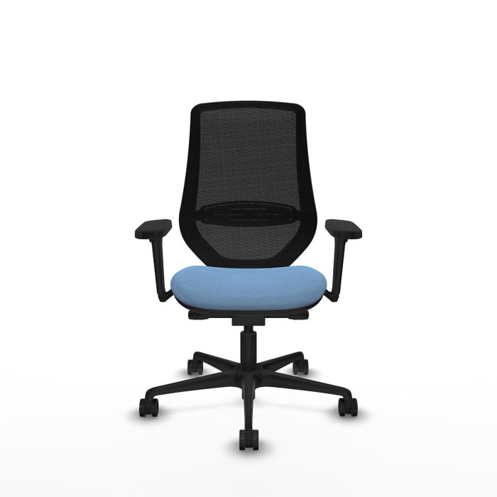 PIQUERAS Y CRESPO Silla de oficina Mardos con mecanismo Sincro/Traslack Azul cielo y Negro