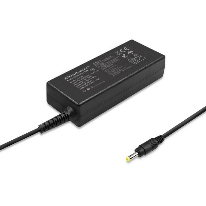 Qoltec Cargador para Huawei 65W 19V 3.42A 4.0*1.7 mm con cable de alimentación